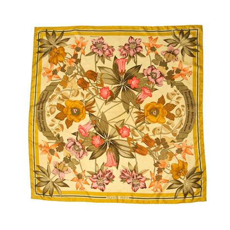 hermes scarf flowers|hermes style silk scarf.